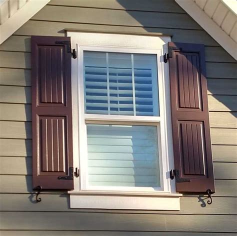 875-in H White Louvered Exterior Shutters. . Exterior window shutters lowes